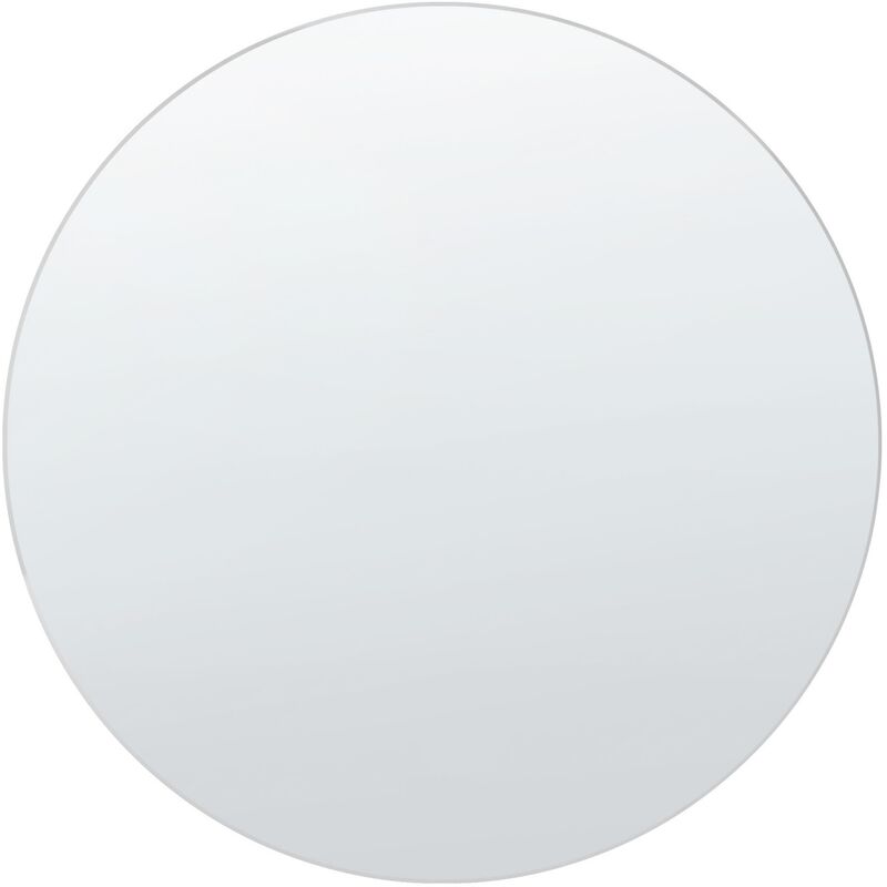 Round Framless Wall Mirror Decorative Hanging ø 50 Silver Agen