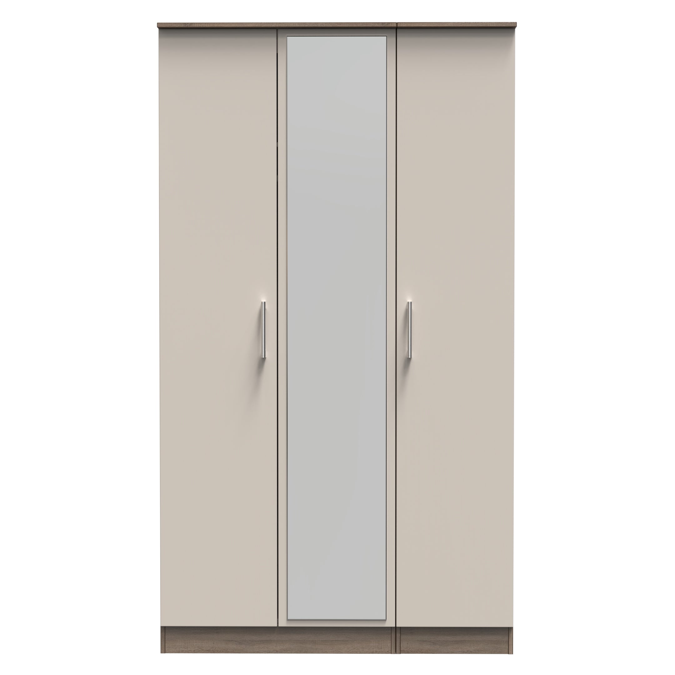 Stamford Ready Assembled Wardrobe with Triple Mirror - Kashmir Matt / Darkolino - Welcome Furniture | TJ Hughes
