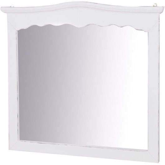 Wooden entrance mirror for wall Bathroom mirror L90xDP5xH83 cm Rectangular mirror to hang on the wall horizontal Makeup mirror