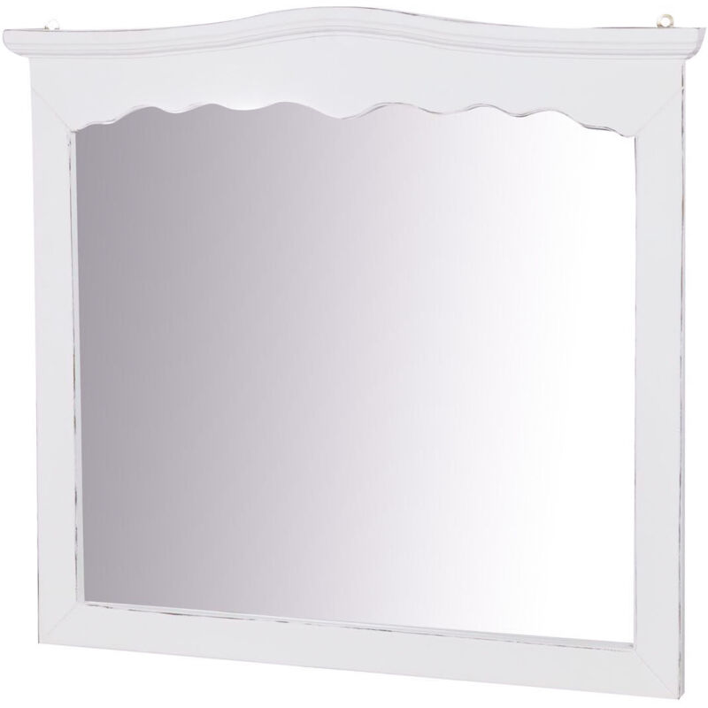 Wooden entrance mirror for wall Bathroom mirror L90xDP5xH83 cm Rectangular mirror to hang on the wall horizontal Makeup mirror