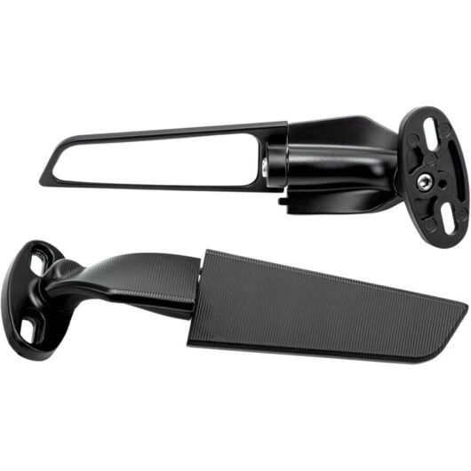 Ahlsen 2PCS Adjustable Rotating Side Mirror, Motorcycle Modified Metal Rearview Mirror Wing with Removable Bolt, Wide View Motorcycle Rearview Mirror