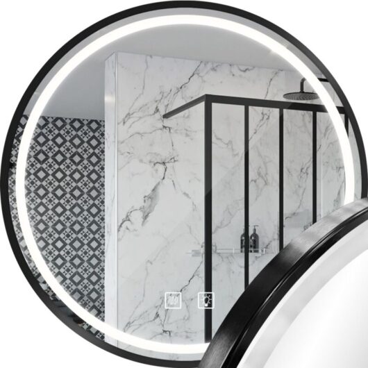 Bathroom led Mirror REA mmj 50cm Black