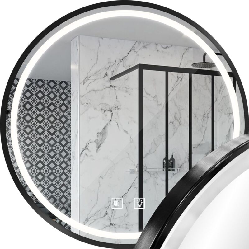 Bathroom led Mirror REA mmj 90cm Black