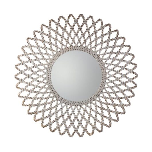 Beloit Wall Mirror With Wooden Frame In Natural And Whitewash