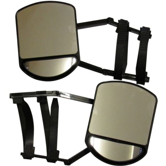 Dual Lens Extending Towing Mirror X2 (Car Caravan Trailer Extension Steady View Universal)