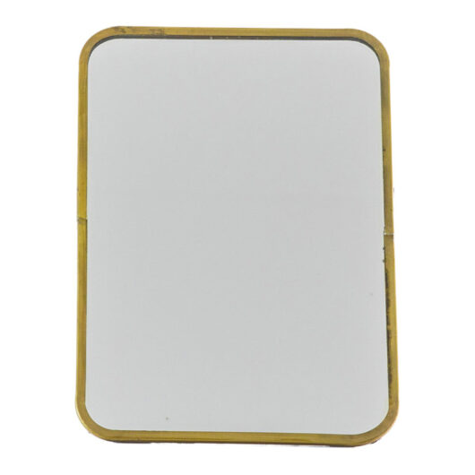 Gallery Interiors Aurora Rectangle Dressing Table Mirror with Stand Antique Brass / Small