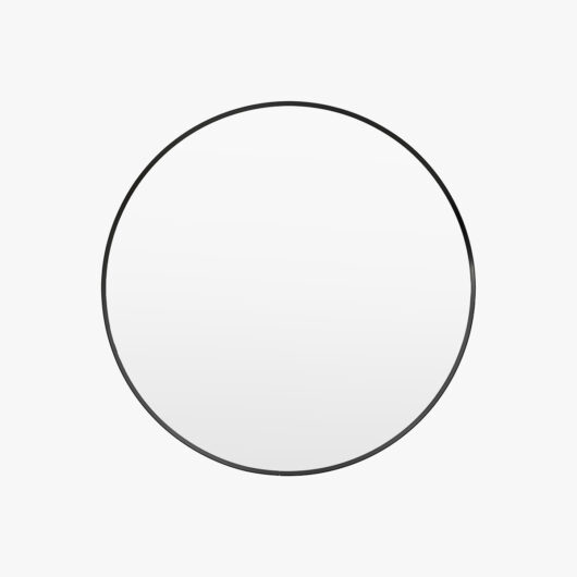 Glimpse Large Round Mirror in Black