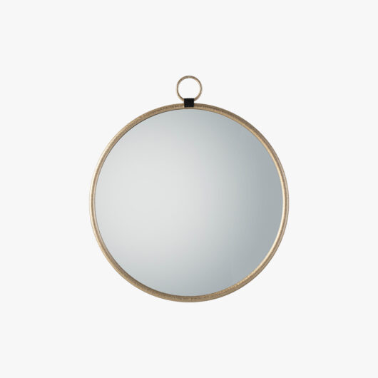 Greg Round Hanging Mirror in Gold