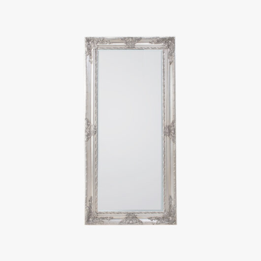 Harlow Standing Mirror in Antique Silver