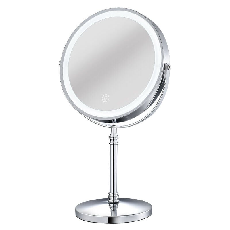 Inch Makeup Mirror with Light usb Charging 10X Magnifying Vanity Mirror Backlit Adjustable Light Standing Cosmetic Mirrors - Shining House
