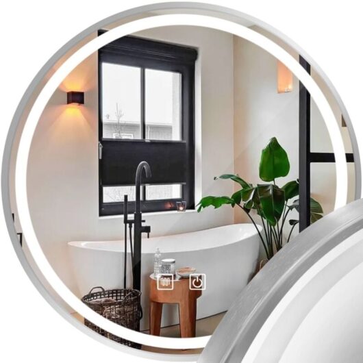 Mirror led 80cm mmj brush silver