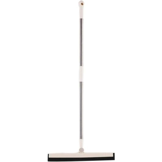 Window Cleaning Squeegee with 91 Stainless Steel Handle for Washing and Drying Shower, Floor, Mirrors, Kitchen - Beige