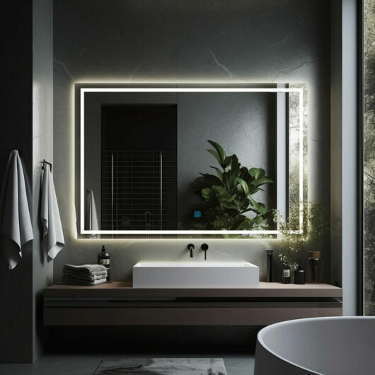 1200x800mm Large Illuminated Led Bathroom Mirror with Demister Pad [IP44 Rated] Rectangular Backlit Wall Mounted,Touch Sensor Switch
