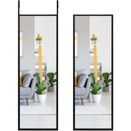 2 IN1 Full Length Mirror Over the Door Dressing Mirror Wall Mounted Makeup