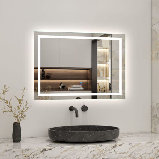 900x600mm Bathroom Mirrors with led Lights Illuminated Backlit Wall Mount Light Up Mirror Dimmable Switch Horizontal/Vertical Heated Pad Demister