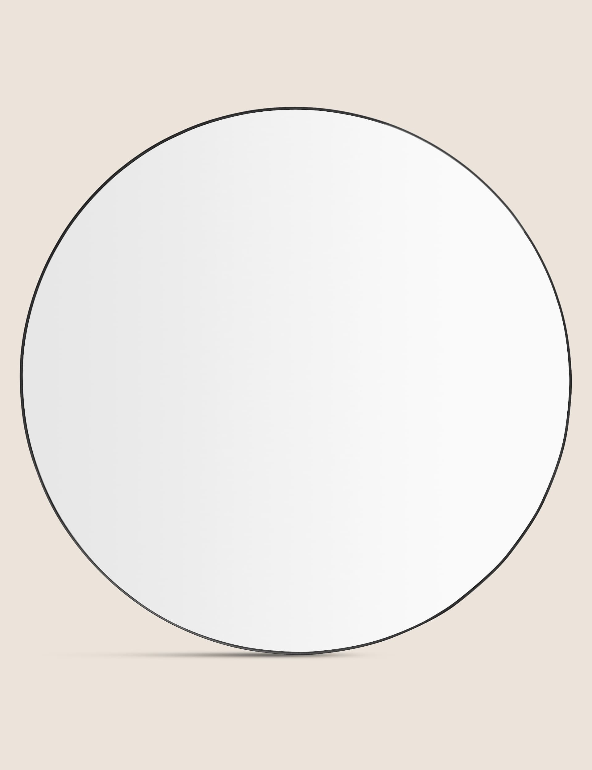 M&S Collection Milan Large Round Mirror - Black, Black