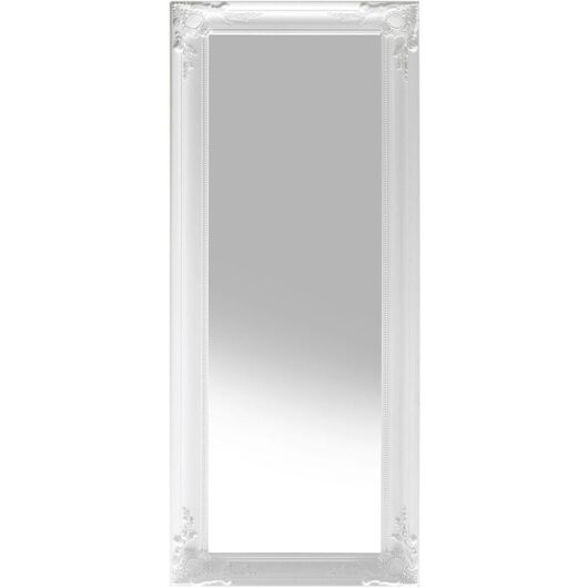 Wall Mirror Carved Frame Glam Chic Vintage White Cassis