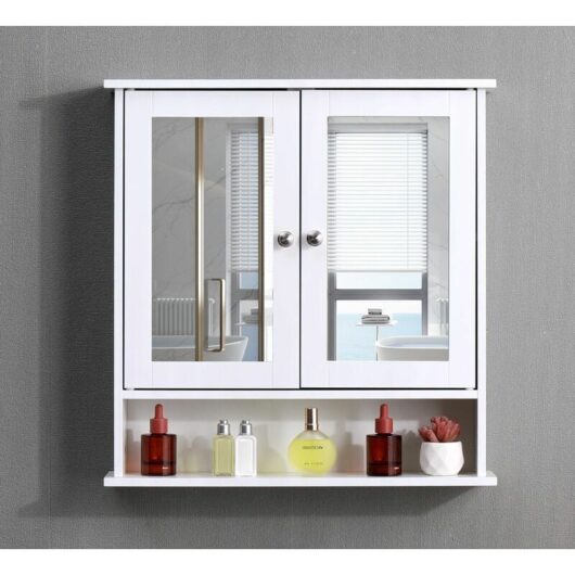 Wall mounted bathroom cabinets,Bathroom Wall Cabinet Storage 2 Door Mirrored Cupboard MDF Shelves Vanity Unit