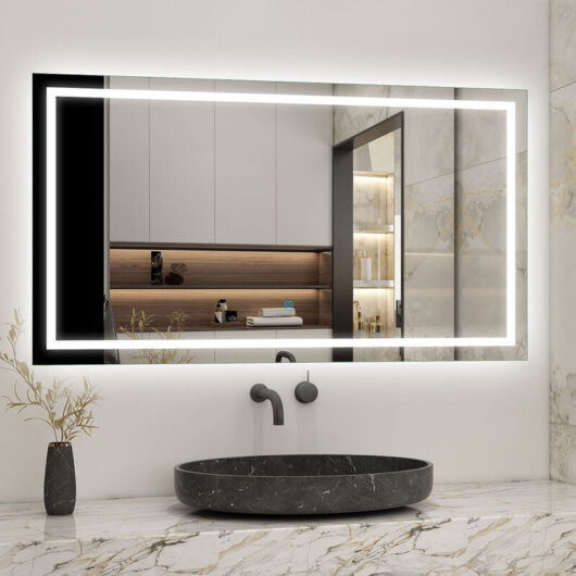 Acezanble - 1500x700mm Large Bathroom Mirrors with led Lights Illuminated Backlit Wall Mount Light Up Mirror Dimmable Switch Horizontal/Vertical