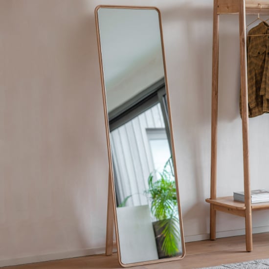 Kinghamia Rectangular Cheval Mirror In Oak Frame