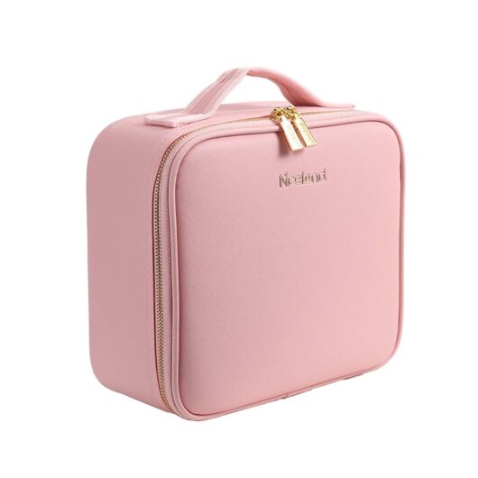 Living and home Large Travel Makeup Bag with LED Mirror, none